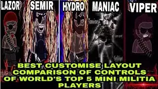 Best Controls layout || layout of TOP 5 MINI MILITIA PLAYER