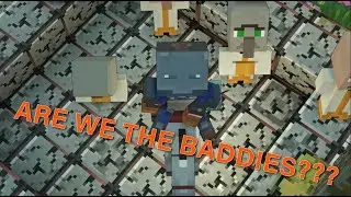 Three friends attempt to save villagers and fail (Minecraft Legends)