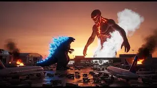 Godzilla Faces Colossal Titan at the Airport&hellip; Epic Monster Batt: Who Wins? Shocking Ending