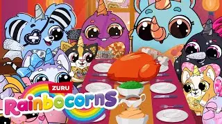 ¡BANQUETE de ACCIÓN de GRACIAS! 🦃🍂| Unicornio caricaturas para niños | Cuentos Para Niñas
