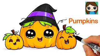 How to Draw Pumpkins Easy 🎃Cute Halloween Fall Art