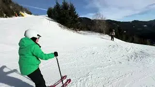 Präbichl Polster afdaling Panorama slope