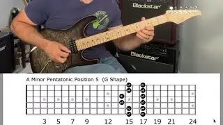 Minor Pentatonic Shape 5 Lesson | Rock Lead Guitar