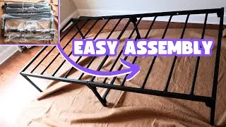 Yaheetech Twin Metal Bed Frame - SUPER easy + quick assembly!