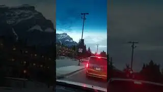 Main street of Banff Town Center Alberta Canada