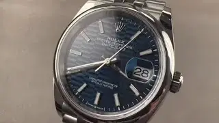 Обзор часов Rolex Datejust 36 Blue Fluted Dial 126200