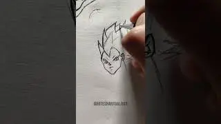 Drawing Vegeta super Saiyan god🚀!#shorts#2ontrending