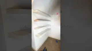Part 1 of closet system: Installing Ikea Floating Shelves for shoe storage.