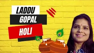 Laddu Gopal holi / holi diy idea / Diy colour platter for Holi