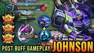 Agressive gameplay in JOHNSON🔥🤯Best tank build💥#mobilelegends#mlbb#agressiveml#mobilelegendsbangbang