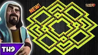 BEST TOWN HALL 9 FARMING/TROPHY BASE 2018! TH9 HYBRID DARK BASE WITH REPLAYS!!-CLASH OF CLANS(COC)