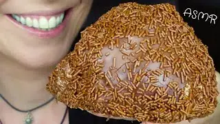 GIANT CREAMY CHOCOLATE PROFITEROLE PUFF 🍩 | ASMR Mukbang  - 먹방 | No Talking | Soft Eating Sounds