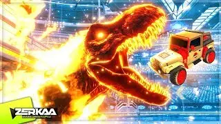 *NEW* JURASSIC WORLD DLC IN ROCKET LEAGUE! (Rocket League)