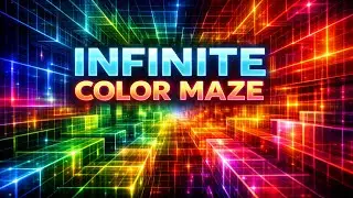 Infinite Colorful 3D Maze 🌈  4K Fractal Grid Visuals for Focus & Relaxation