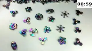 Which Rainbow Zinc Alloy Fidget Spinner has the Best Spin Time? : 6 Minutes!!!