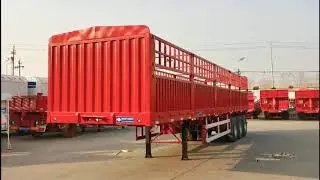 3 axles 40ft fence flatbed trailer