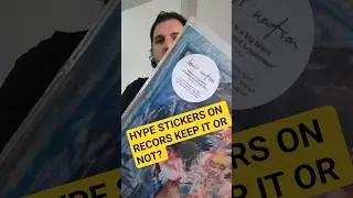 hype stickers on records Keep it on or not?.. #vinyl #shotrs #trending #record