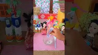 Barbie slime making/clear slime making very easy/#clearslime/Tiny cooking with vaayadi/#shorts