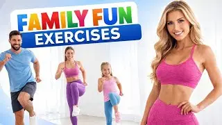 Family funny exercises 10 Min Cardio to burn Fat !!! Weight Loss Challenge.😁