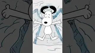 Making a Snow Angel with Snoopy & Lucy | Snoopy | Happy Holiday #shorts