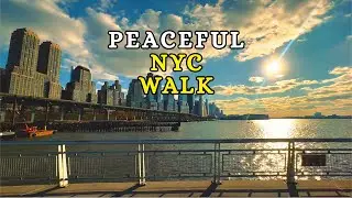 Peaceful Walk in Hudson River Park 🌿 | Relaxing NYC Waterfront Walk