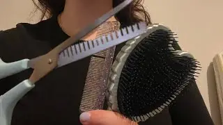 ASMR hair salon roleplay 💇‍♀️ brushing, hair cutting & spray sounds 💦 no talking 