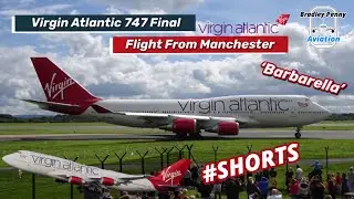 Virgin Atlantic 747-400 G-VROM 'Barbarella&rsquo; Stunning Final Departure From Manchester - #Shorts