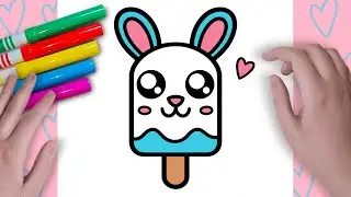 How To Draw A Cute Bunny Rabbit Popsicle Ice Cream