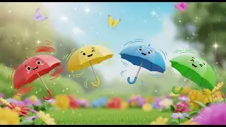 Four Little Toy Umbrellas Spin Spin Spin | Kids Songs & Nursery Rhymes