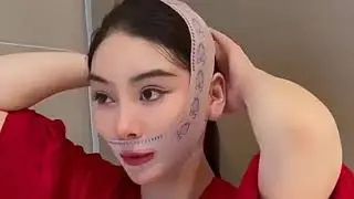 Face Bands,V Line Lifting Mask,Face Contouring Sleeping Anti-Wrinkle Band（Pink）