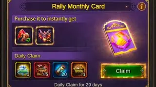 Rally Monthly Card Opinion | Evony The King's Return