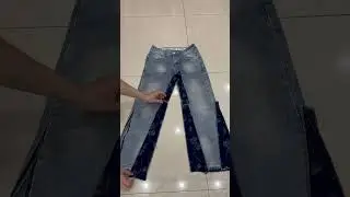 How to make flare jeans by skinny jeans #sewingtutorial #flarejeans #streetwear #sewing #upcycling