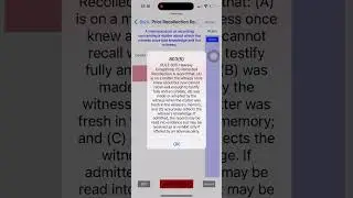 Functionality of Federal Evidence Applied Apple App