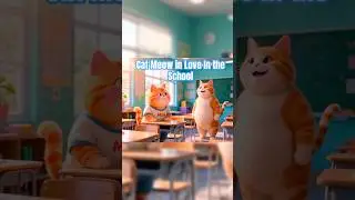 Cat Meow&rsquo;s First Crush! School Turns Into a Love Story #catmemes #funny #funnyanimals #cat #cartoon