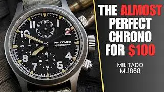 This GADA Chrono watch from Militado is near perfect at less than $100! Militado ML1868