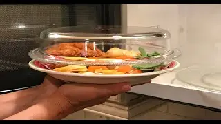 Cover 'n Cook Glass Microwave Plate Cover 
