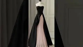 the black gown hits different #elegance #fashion #gownglamour #blackdress