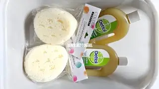🫧🧽ASMR: Saved Dettol mixes on 2 new teardrop sponges: Part 1🧽🫧