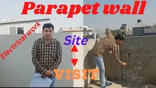 parapet wall for electrical work|| what is parapet wall in construction|| #perapetwall