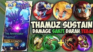 NYOBAIN THAMUZ MODE SUSTAIN DAMAGE SAKIT LAWAN LAPU LAPU‼️GAMEPLAY TOP GLOBAL THAMUZ - MLBB