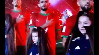 نهائي كأس العرب النشيد الوطني لي الاردن والمغرب 