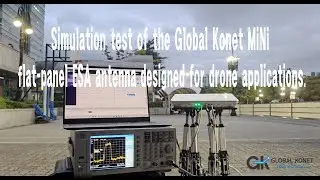 Simulation test of the Global Konet MiNi flat-panel ESA antenna designed for drone applications.