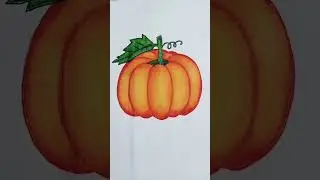 oil pastel pumpkin drawing