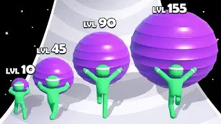 🔥 Gym Ball Run 🏋️&zwj;♂️ vs Stickman Roll 🎮 Level Up Balls ❌ MAX LEVEL ASMR Gameplay Satisfying