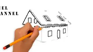 Drawing a home for children learning - draw kids draw