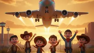 Airplane Ride Song ✈️ | Fun Airplane Ride Cartoon for Kids | Flying Adventure Learning Song
