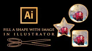How to fill a shape with image illustrator | crop image in illustrator | illustrator tutorial