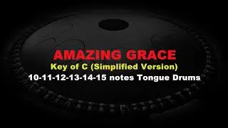 Amazing Grace : Learn to play Steel Tongue Drum Backing Track - Amazon 10-15 Tongue Drum