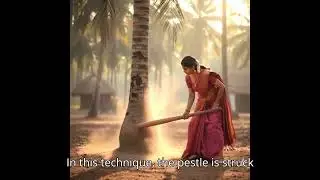 Coconut flower induction by an ancient technique of Tamils