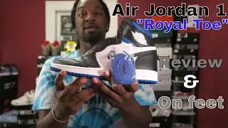 AIR JORDAN 1 RETRO ROYAL TOE REVIEW & ON FEET